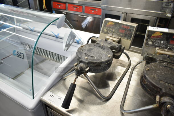 Metal Commercial Countertop Waffle Maker. Tested and Powers On But Does Not Get Warm - Image 1 of 4