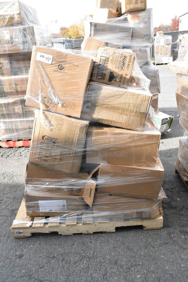 18 BRAND NEW Boxes Including Choice Tumblers, Xpose Safety 30' x 50' Silver / Black Heavy-Duty Weatherproof 10 Mil Multipurpose Polyethylene Tarp STH-3050-X. 18 Times Your Bid!  - Image 1 of 4