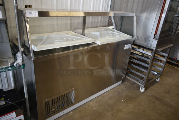 BRAND NEW SCRATCH AND DENT! Avantco 178CPSS68HC Stainless Steel Commercial Ice Cream Dipping Cabinet w/ Collars. 120 Volts, 1 Phase. Tested and Working! - Image 3 of 7
