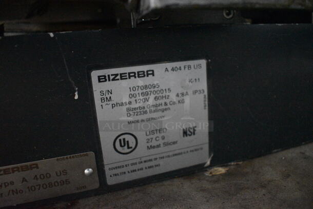 Bizerba A 404 FB US Stainless Steel Commercial Countertop Meat Slicer Stacker. 120 Volts, 1 Phase. 48x28x23. Tested and Does Not Power On - Image 7 of 8