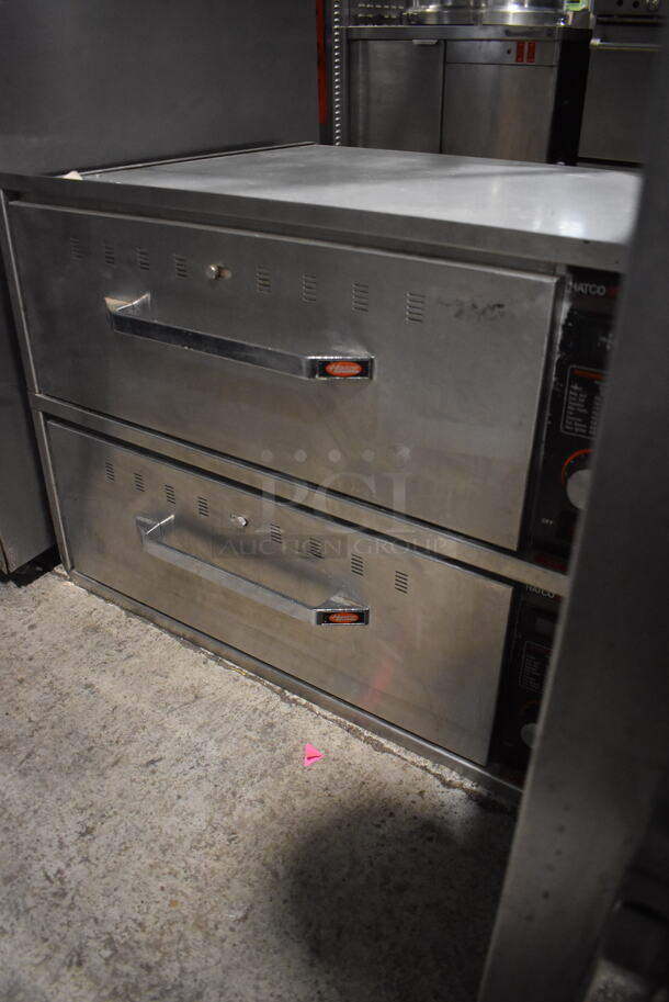 Hatco Stainless Steel Two Door Food Warmer With Pull Out Drawers. 115V Can't Test Due To Cut Cord - Image 3 of 6