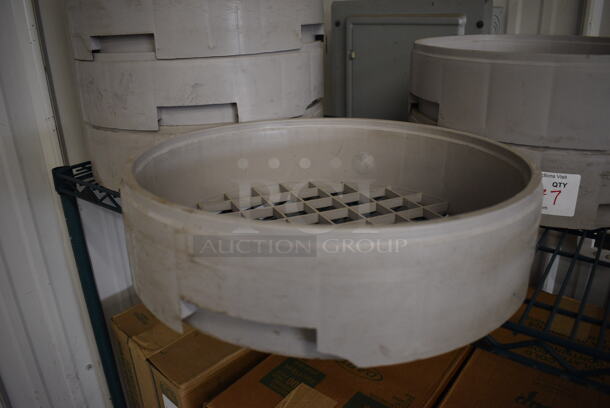 ALL ONE MONEY! Lot of 7 Gray Poly Round Dish Caddies! Goes GREAT w/ Lot 62! 15.5x15.5x4 - Image 2 of 3