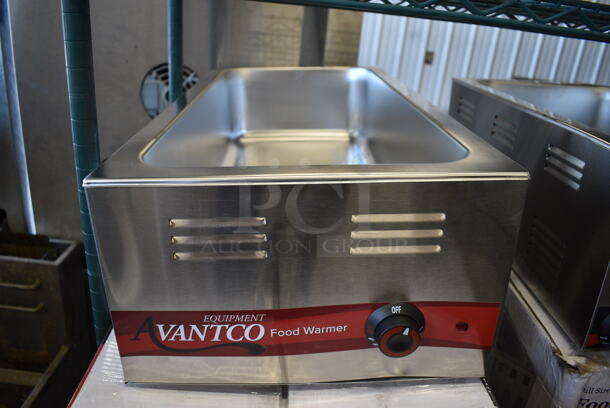 BRAND NEW SCRATCH AND DENT! 2022 Avantco 177W43 Stainless Steel Commercial Countertop 4/3 Size Food Warmer. 120 Volts, 1 Phase. 14.5x29.5x9. Tested and Working!