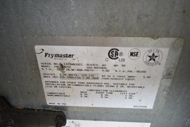 Frymaster FBCR18CSE Stainless Steel Commercial Floor Style Natural Gas Powered Rethermalizer on Commercial Casters. 90,000 BTU.  - Image 4 of 4