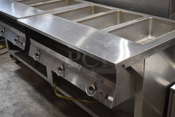 2014 Duke DPAH-HF M Stainless Steel Commercial Electric Powered 3 Bay Steam Table. 208 Volts, 1 Phase. 