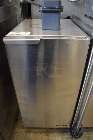 2012 Hoshizaki AM-50BAE-AD Stainless Steel Commercial Self Contained Slim Line Ice Machine. 115-120 Volts, 1 Phase. 15x23x32