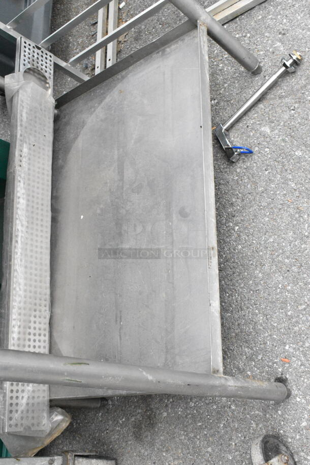 Stainless Steel Table w/ Metal Under Shelf.  - Image 2 of 3
