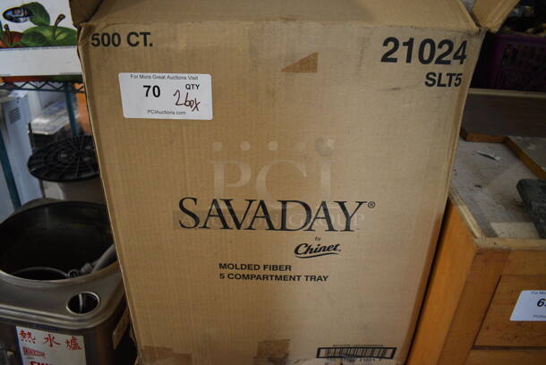 ALL ONE MONEY! Lot of 2 Boxes of Savaday Molded Fiber Trays. - Image 3 of 3