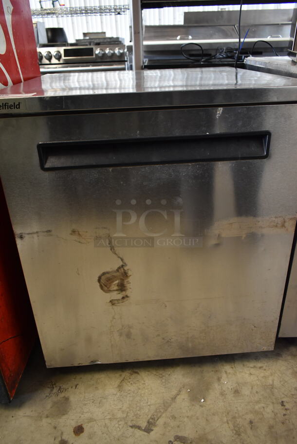 Delfield 406-STAR2 Stainless Steel Commercial Single Door Undercounter Cooler on Commercial Casters. 115 Volts, 1 Phase. Tested and Working! - Image 3 of 5