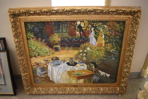 Framed Canvas Painting Reproduction of The Luncheon by Claude Monet From Art Dealer Ed Mero!