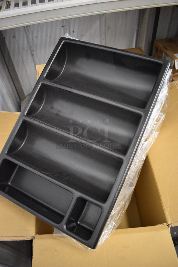 2 BRAND NEW IN BOX! San Jamar Metal and Black Poly Countertop Silverware Holders. 13x16x12. 2 Times Your Bid! - Image 3 of 4