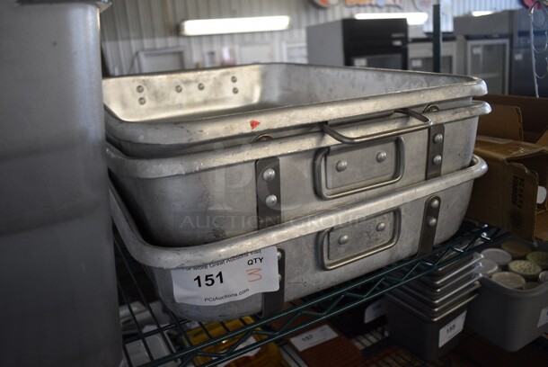 3 Metal Baking Pans w/ Handles. 18x24x4.5. 3 Times Your Bid! - Image 2 of 3