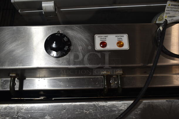 Belshaw 634 Stainless Steel Commercial Electric Powered Donut Fryer w/ Dough Dropper w/ Motor, Hopper and Plunger. 208/240 Volts, 3 Phase.  - Image 5 of 11