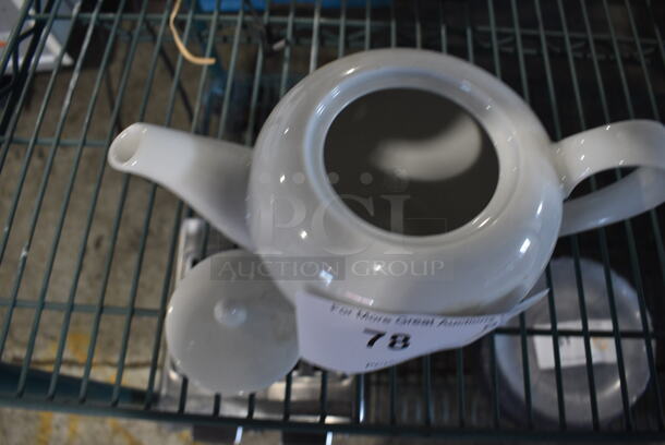White Tea Pot. 9.5x5x7 - Image 3 of 3