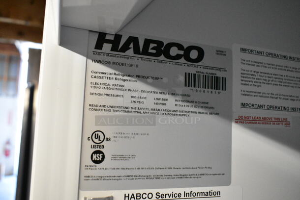 2019 Habco SE18 Metal Commercial Single Door Reach In Cooler Merchandiser w/ Poly Coated Racks. 115 Volts, 1 Phase. Tested and Working! - Image 4 of 4
