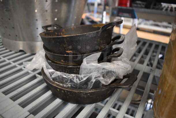 5 Cast Iron Skillets. 6.5x5x2, 8x6x2.5. 5 Times Your Bid! - Image 2 of 3