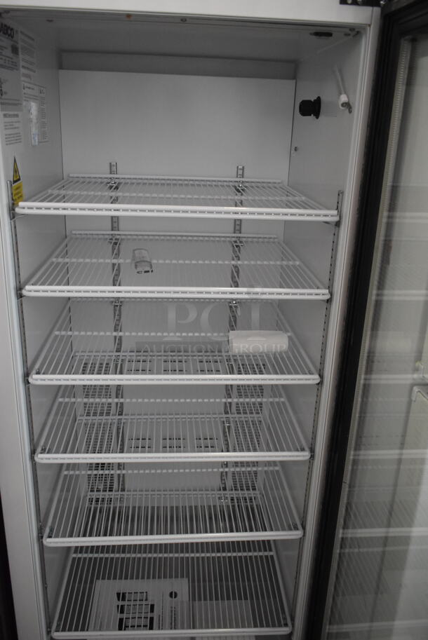 Habco SE12HC Metal Commercial Single Door Reach In Cooler Merchandiser w/ Poly Coated Racks. 115 Volts, 1 Phase. Tested and Working! - Image 2 of 3