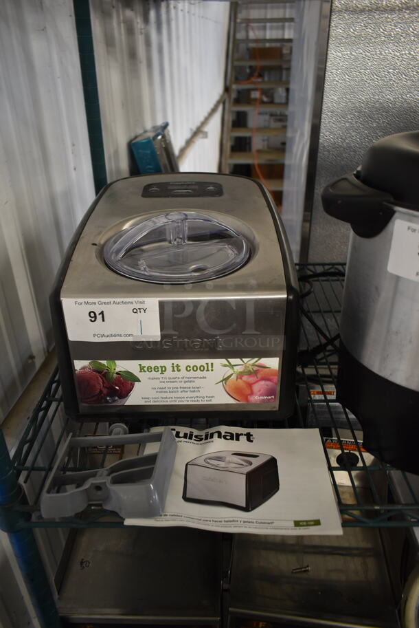 Cuisinart ICL-100 Chrome Finish Countertop Ice Cream Maker. 120 Volts, 1 Phase.  - Image 3 of 8