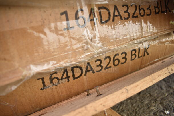 BRAND NEW SCRATCH AND DENT! Lancaster Table & Seating 164DA3263BLK Alloy Series 63" x 32" Onyx Black Standard Height Outdoor Table. May Be Missing Pieces. - Image 3 of 3