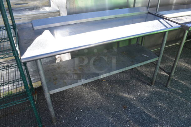 Stainless Steel Table w/ Metal Under Shelf. 60x24x36