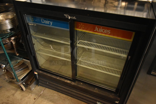 2017 True GDM-41SL-48-HC-LD Metal Commercial 2 Door Reach In Cooler Merchandiser w/ Poly Coated Racks. 115 Volts, 1 Phase. Tested and Working! - Image 1 of 6