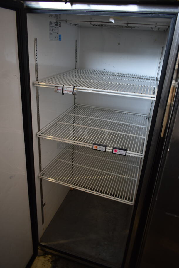 2015 True TG1R-1S ENERGY STAR Stainless Steel Commercial Single Door Reach In Cooler w/ Poly Coated Racks. 115 Volts, 1 Phase. Tested and Working! - Image 5 of 6