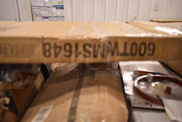 PALLET LOT of 30 BRAND NEW Boxes Including 600TWMS1648 16" x 48" Stainless Steel Tubular Wall Mounted Shelf, 500CC9 Choice 9 oz. Clear PET Customizable Plastic Squat Cold Cup - 1000/Case, 500TO883 Choice 8" x 8" x 3" Microwaveable 1-Compartment Black / Clear Plastic Hinged Container - 100/Case, CHoice 12 oz Deli Container, 12 oz Foam Bowls, 5013339XXH Lavex Pro 33 Gallon 2.5 Mil 33" x 39" Low Density Heavy-Duty Industrial Contractor Black Trash Bag Can Liner - 100/Case, 395RP09 EcoChoice Compostable Sugarcane / Bagasse 9" Plate - 500/Case, 127CH32F Choice 32 oz. Clear RPET Tall Hinged Deli Container with Domed Lid - 200/Case, Choice 8 Quart Full Size Folding Chafer. 30 Times Your Bid! - Image 2 of 12