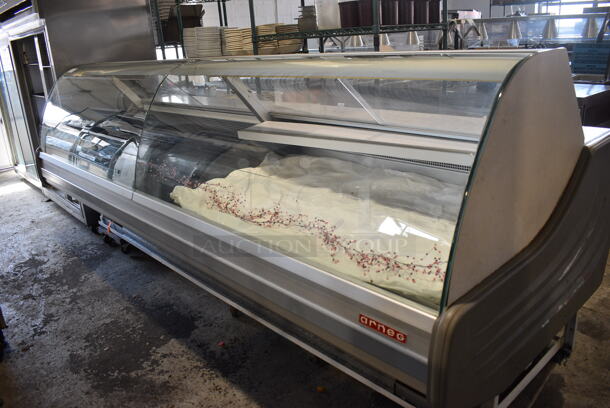 Arneg Metal Commercial Deli Display Case Merchandiser. 115 Volts, 1 Phase. 128x45.5x52. Tested and Working!
