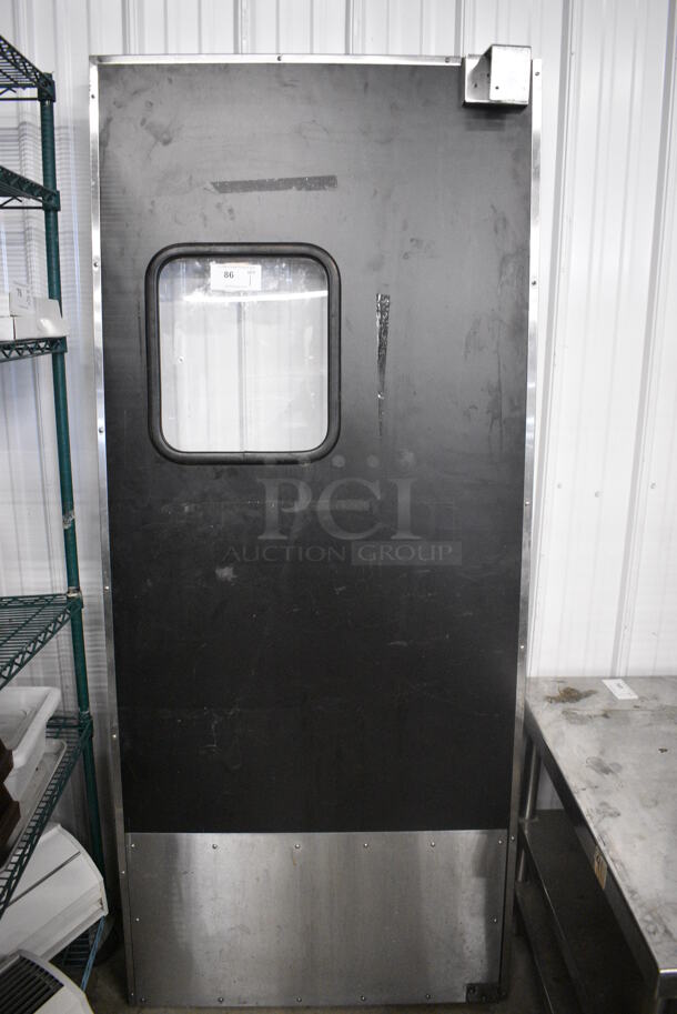 Eliason Metal Commercial Swinging Kitchen Door. 35.5x6x83 - Image 1 of 4