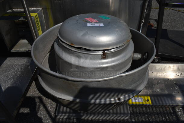 Loren Cook Model 165R1CD Metal Commercial Mushroom Rooftop Exhaust Fan. 115 Volts, 1 Phase. 36x36x30