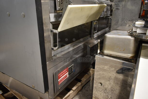 Custom Deli's Inc DILW8CBSS Stainless Steel Commercial Floor Style Heated Display Case Merchandiser. 120/208 Volts, 3 Phase.  - Image 7 of 8