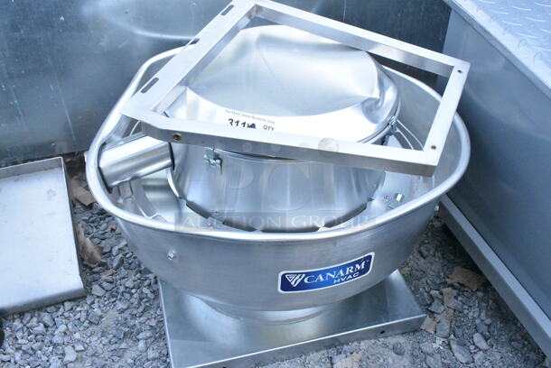 BRAND NEW SCRATCH AND DENT! Canarm ALX120-UD 12 1/4" Variable Speed Upblast Direct Drive Aluminum Exhauster ALX120-UD033V - 1400 CFM, 1650 RPM, 120/240 Volts, 1 Phase - Image 2 of 6