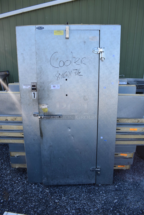 Norlake 8'x6'x7.5' SELF CONTAINED Walk In Freezer Box w/ Floor, Copeland RFT42C1E-PFV-959 Compressor and Norlake CPF100DC-A Condenser. 208-230 Volts, 1 Phase.