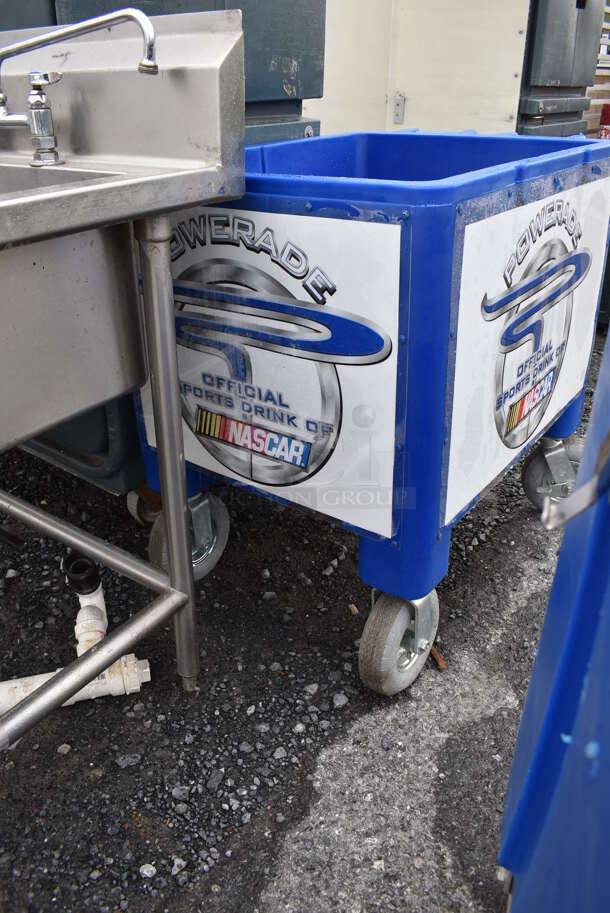 Iowa Rotocast IRP-2000 Blue Poly Portable Ice Bin on Casters. 27x37x35.5 - Image 3 of 6