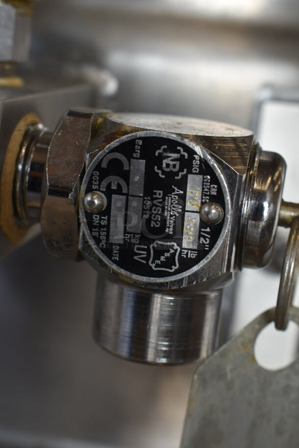 2014 Cleveland KGT-6-T Stainless Steel Commercial Natural Gas Powered Floor Style 6 Gallon Tilting Steam Kettle. 34,000 BTU.  - Image 9 of 9