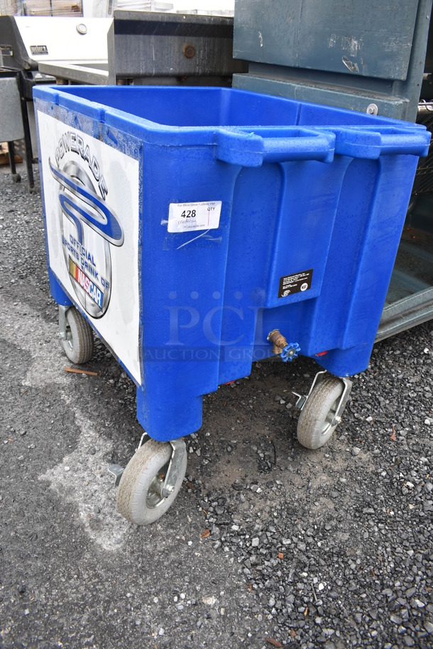 Iowa Rotocast IRP-2000 Blue Poly Portable Ice Bin on Casters. 27x37x35.5 - Image 4 of 6