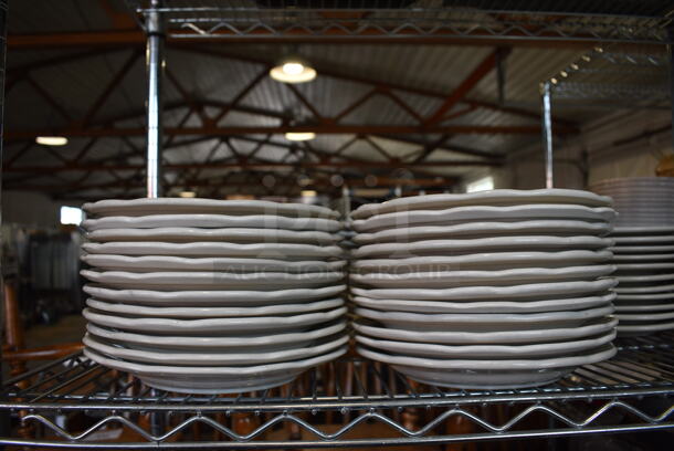 48 White Ceramic Plates. 9.5x9.5x1. 48 Times Your Bid! - Image 4 of 4