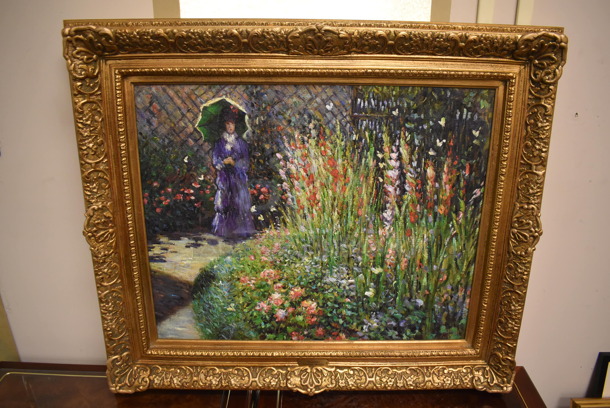 Framed Canvas Painting Reproduction of Gladioli by Claude Monet From Art Dealer Ed Mero!