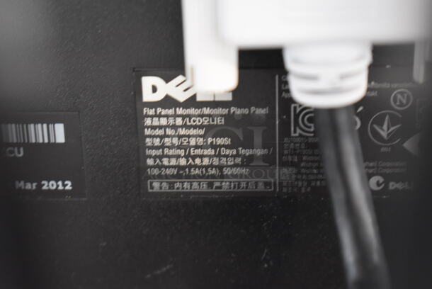2 Dell P190St 19" Computer Monitors. 100-240 Volts, 1 Phase. 2 Times Your Bid! - Image 5 of 12
