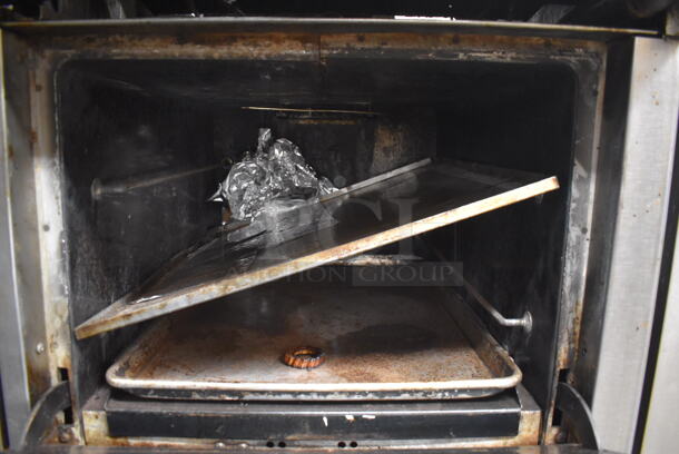 Southbend Stainless Steel Commercial Gas Powered Cooking Unit w/ 2 Ovens and Various Pieces. Missing Parts. 49x34x43 - Image 7 of 8