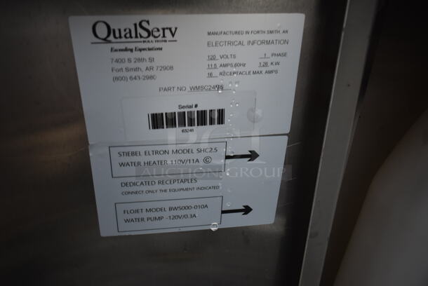 QualServ WMSC24MS Stainless Steel Commercial Single Bay Portable Sink w/ Faucet and Handles on Commercial Casters. 120 Volts, 1 Phase. - Image 7 of 7
