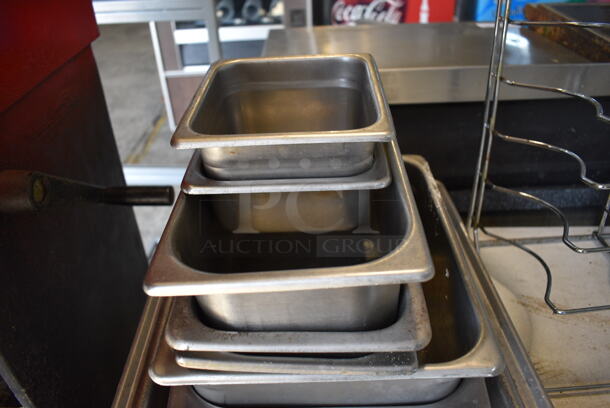 ALL ONE MONEY! Lot of Various Stainless Steel Drop In Bins Including Full Size!  - Image 3 of 5