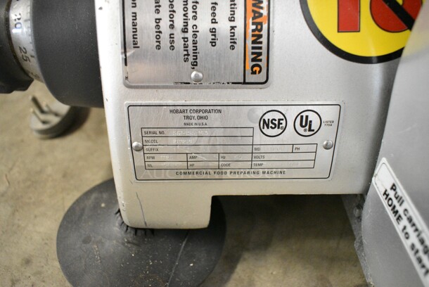 Hobart 2612PS Stainless Steel Commercial Countertop Meat Slicer. 120 Volts, 1 Phase. Tested and Does Not Power On, Appears to be Missing Power Supply - Image 8 of 8