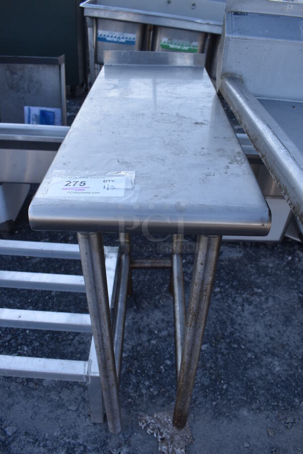 Stainless Steel Table w/ Back Splash. 12x30x36 - Image 1 of 3