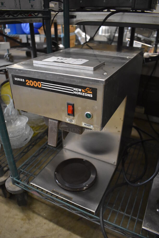 New Horizon NH2000 Stainless Steel Commercial Countertop Single Burner Coffee Machine w/ Poly Brew Basket. 120 Volts, 1 Phase. 10x19x17 - Image 2 of 4