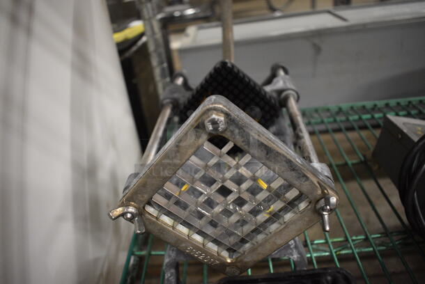 Metal Commercial Countertop Vegetable Cutter w/ 2 Extra Blades and 4 Extra Pushers. 7x14x13 - Image 3 of 6