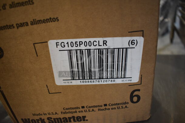 6 BRAND NEW IN BOX! Rubbermaid FG105P00CLR Clear Poly 1/6 Size Drop In Bins. 1/6x4. 6 Times Your Bid! - Image 6 of 6