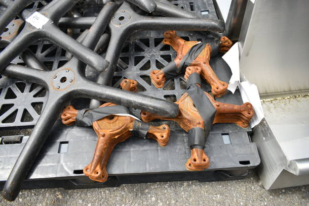 ALL ONE MONEY! Pallet Lot of 20 Black Metal Table Base Pieces - Image 3 of 3