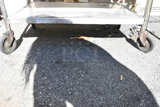 Metal 3 Tier Cart on Commercial Casters. (out back) - Image 2 of 2