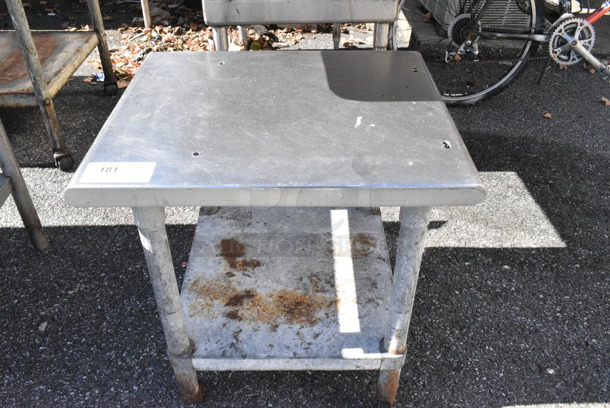 Stainless Steel Equipment Stand w/ Metal Under Shelf. (out back) - Image 1 of 2